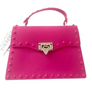 Emperia Studded Jelly Crossbody Bag Magenta Pink